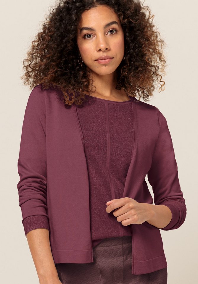bianca Strickjacke VADIS in modischem Feinstrick mit Lurex-Details von bianca