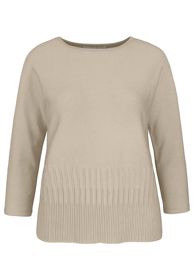 bianca Strickpullover OLINDE in moderner Feinstrick-Optik und mit Rundhals von bianca