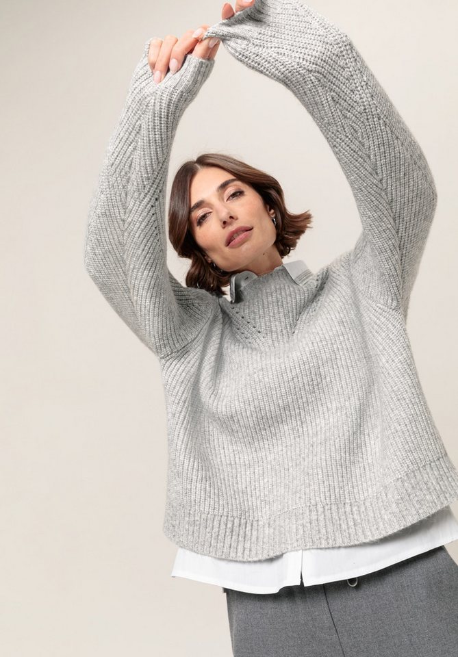 bianca Strickpullover OTIS in Patentstrick, überschnittene Schultern von bianca