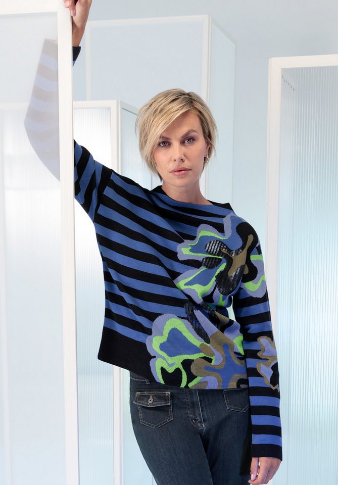bianca Strickpullover UNDINE in coolem Mustermix in Trendfarben von bianca