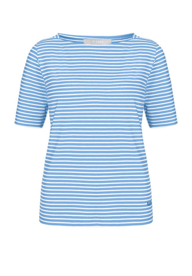 bianca T-Shirt – Gestreiftes T-Shirt mit U-Boot-Ausschnitt von bianca