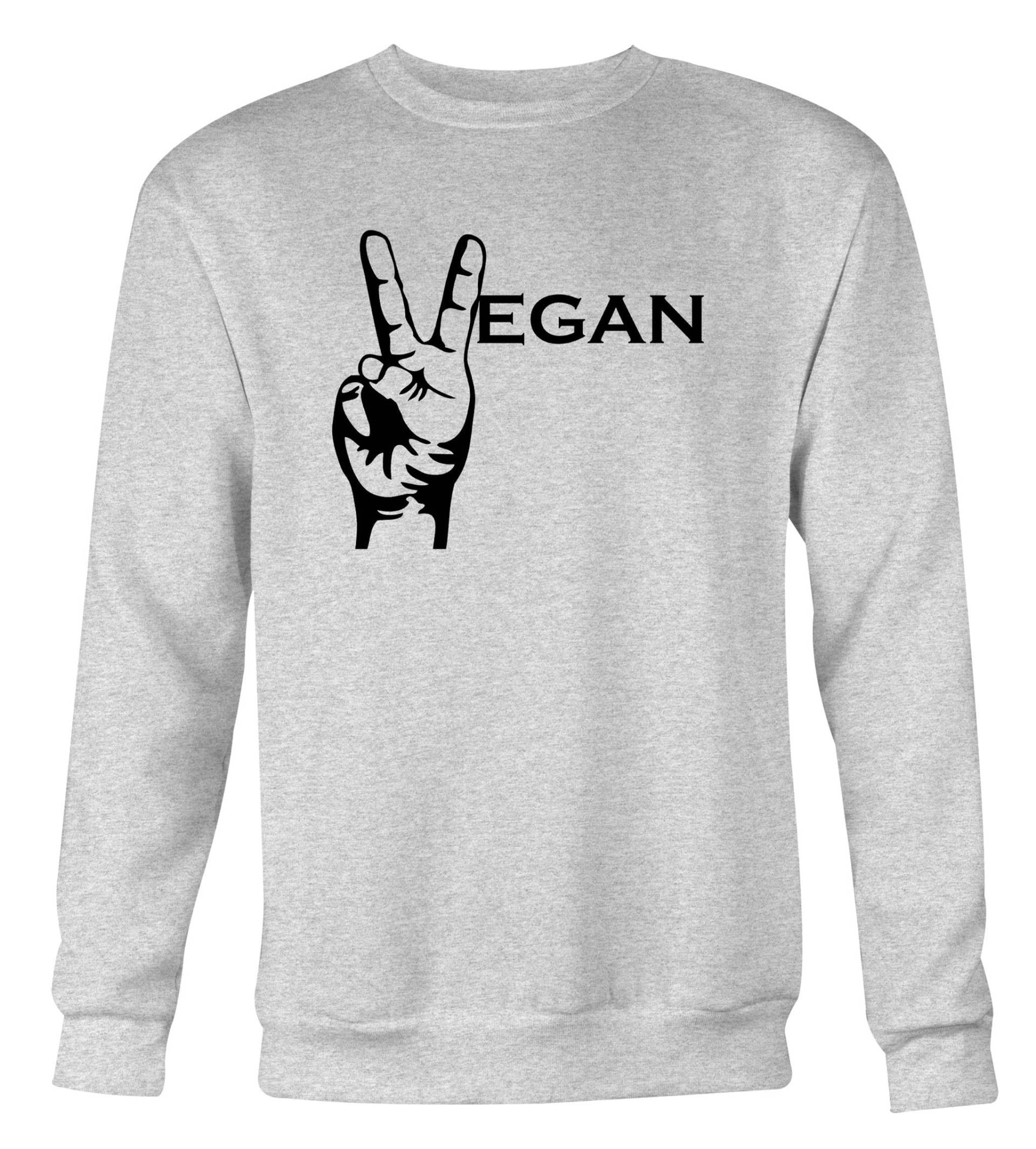 Veganer Pullover | Peace Zeichen Vegane Kleidung Sweat Veganes Geschenk Pflanzenfresser Shirt Vegan von biancabridalboutique