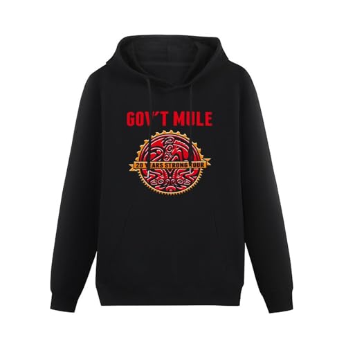 bicca Pullover Warm Hoodies Govt Mule Band Hoody Men's Hoodie with Pocket Black L von bicca