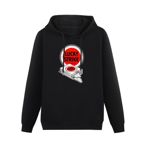 bicca Pullover Warm Hoodies Lucky Strike Its Toasted Cigarette Case Hoody Black L von bicca