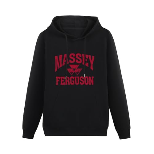 bicca Pullover Warm Hoodies Mens Black Sweatershirt Massey Ferguson Gray Weathered Logo Long Sleeve Loose Hoody Sweatershirt Black L von bicca