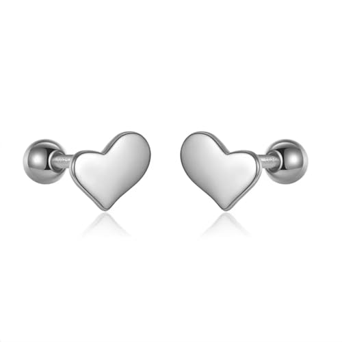 Ohrringe Knopf Ohrringe Frauen Earrings Schmuck Herz Ohrstecker Für Frauen Braut Neugeborene Mini Minimalistisch, Einheitsgröße von bicup