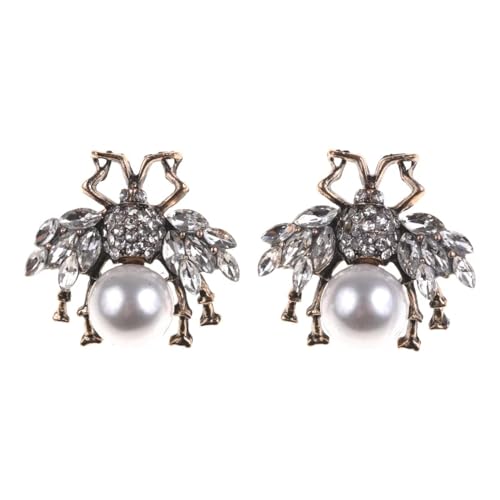 Ohrringe Ohrstecker Damen Schmuck Earrings Bienenform Ohrringe Frauen Ohrringe Weiß von bicup