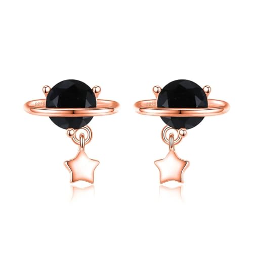 Ohrringe Ohrstecker Damen Schmuck Earrings Black Star Planet Ohrstecker Für Frauen Ohrring 2 von bicup