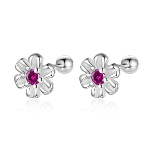 Ohrringe Ohrstecker Damen Schmuck Earrings Blume Hochzeit Ohrstecker Für Tochter Mädchen Lila von bicup