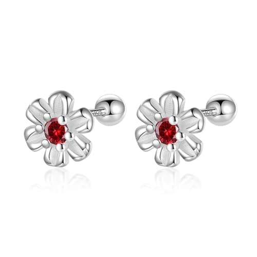 Ohrringe Ohrstecker Damen Schmuck Earrings Blume Hochzeit Ohrstecker Für Tochter Mädchen Rot von bicup