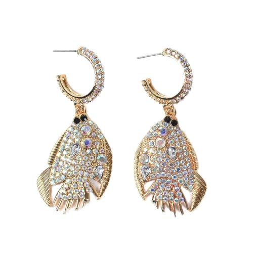 Ohrringe Ohrstecker Damen Schmuck Earrings Fischform Ohrhänger Frauen Form Hängende Ohrringe D von bicup