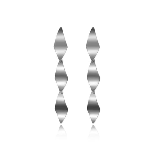 Ohrringe Ohrstecker Damen Schmuck Earrings Form Geometrische Ohrhänger Für Frauen Verlobung Ohrringe Steelcolor von bicup