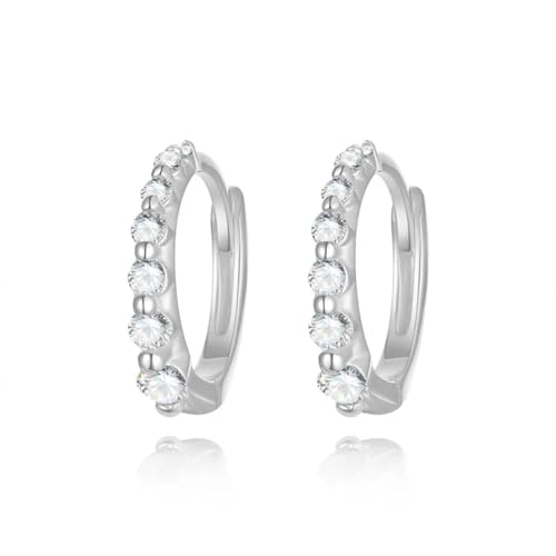 Ohrringe Ohrstecker Damen Schmuck Earrings Geometrische Creolen Für Damen Dame Hochzeitsfeier Silber-Weiß von bicup