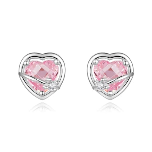 Ohrringe Ohrstecker Damen Schmuck Earrings Herz Perlen Hochzeit Party Ohrstecker Für Frauen Mädchen Kinder Rosa von bicup