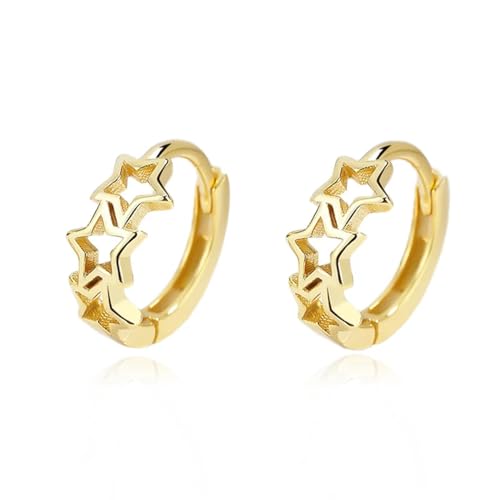 Ohrringe Ohrstecker Damen Schmuck Earrings Hohler Stern Hochzeit Creolen Ohrringe Für Frauen Büro Dame Gold von bicup