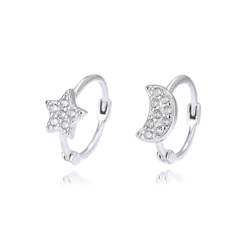 Ohrringe Ohrstecker Damen Schmuck Earrings Hoop Square Cat Paw Heart Pendant Hoop Ohrringe Für Tochter Mädchen Frauen Dsilver von bicup