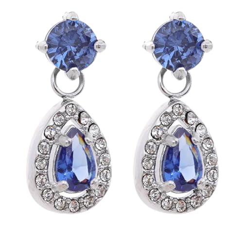 Ohrringe Ohrstecker Damen Schmuck Earrings Kleine Wassertropfen Ohrringe Damen Yh373Ap-Blau von bicup
