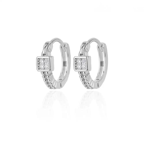 Ohrringe Ohrstecker Damen Schmuck Earrings Kleiner Quadratischer Runder Ohrring Hochzeit Für Frauen Ohrringe E3124P-16 von bicup