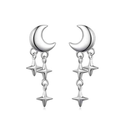 Ohrringe Ohrstecker Damen Schmuck Earrings Moon Srat Hochzeit Ohrstecker Für Tochter Mädchen von bicup