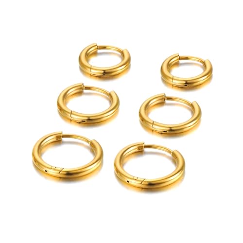 Ohrringe Ohrstecker Damen Schmuck Earrings Party Creolen Bohemia Geometrie Kreis Ohrring Für Frauen Gold-Farbe von bicup