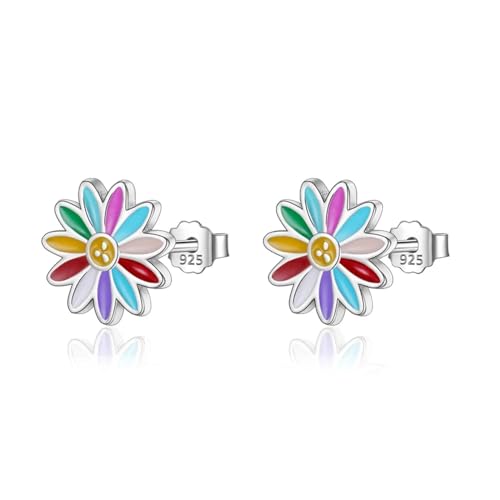 Ohrringe Ohrstecker Damen Schmuck Earrings Süße Blume Ohrstecker Hochzeit Für Mama Tochter Mädchen Weiss von bicup