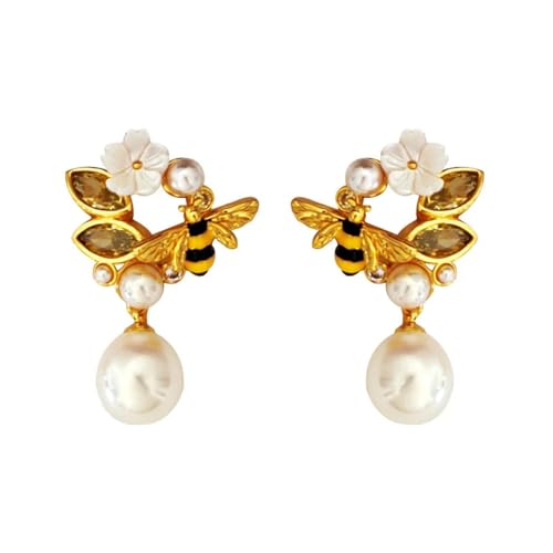 Ohrringe Ohrstecker Damen Schmuck Earrings Süße Honigbiene Blume Ohrringe Für Frauen Mädchen Party Zubehör von bicup