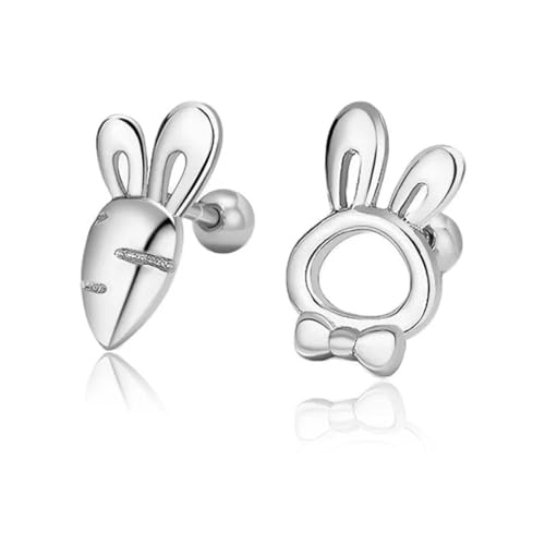 Ohrringe Ohrstecker Damen Schmuck Earrings Sweet Rabbit Rettich Ohrstecker Für Tochter Mädchen Hochzeit Silber von bicup