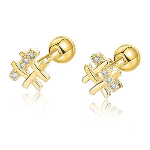 Ohrringe Ohrstecker Damen Schmuck Earrings Symbol Perlen Ohrstecker Für Tochter Mädchen Hochzeit Gold von bicup