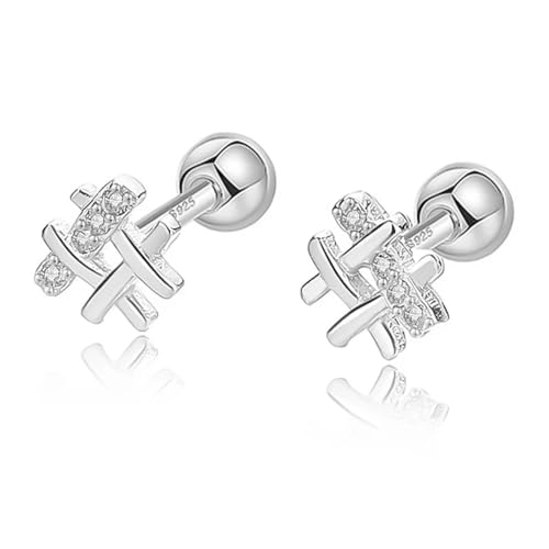 Ohrringe Ohrstecker Damen Schmuck Earrings Symbol Perlen Ohrstecker Für Tochter Mädchen Hochzeit Silber von bicup