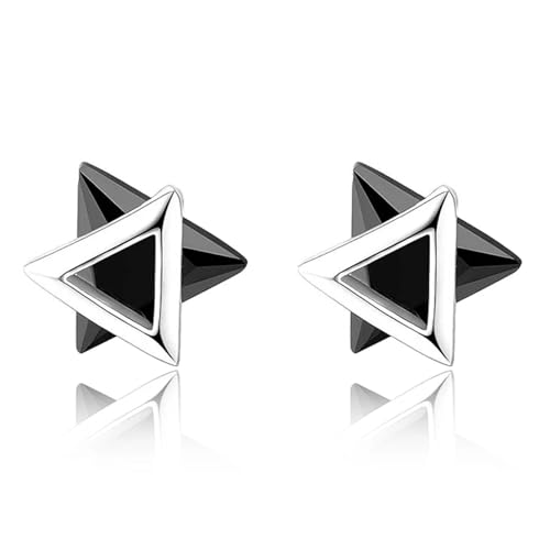 Ohrringe Ohrstecker Damen Schmuck Earrings Weiße Schwarze Triangel-Ohrstecker Für Frauen Hochzeit Schwarz von bicup