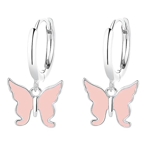 Ohrringe Ohrstecker Damen Schmuck Schmuck Schmetterling Anhänger Creolen für Frauen Hochzeit Party, Einheitsgröße von bicup