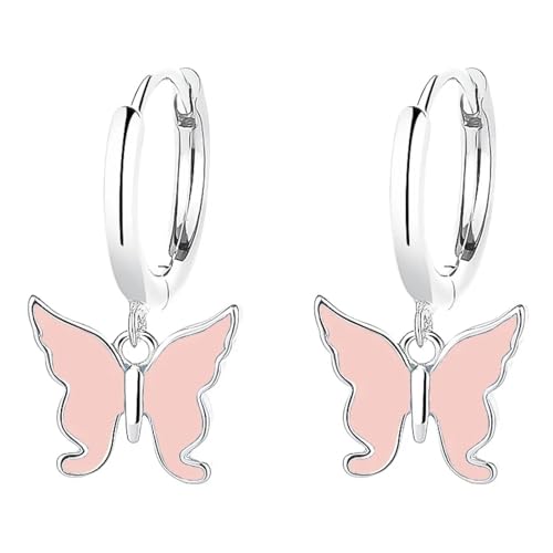 Ohrringe Ohrstecker Damen Schmuck Earrings Schmetterlingsanhänger Creolen Für Frauen Hochzeitsfeier C von bicup