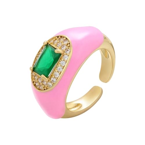 Ring Ringe Damen Bijouterie Herren Chunky Rings Geometrische Ringe Für Damen Hip Pop Öffnungsringe Rosa von bicup