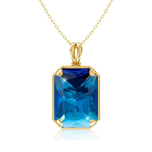 bicup Halskette Ketten Schmuck Herren Frauen Anhänger Necklace Anhänger Für Frauen Halsketten Hochzeit Bluetopaz von bicup