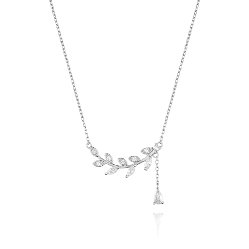 bicup Halskette Ketten Schmuck Herren Frauen Anhänger Necklace Anhänger Halskette Lange Kette Frauen Tropfen Silber von bicup