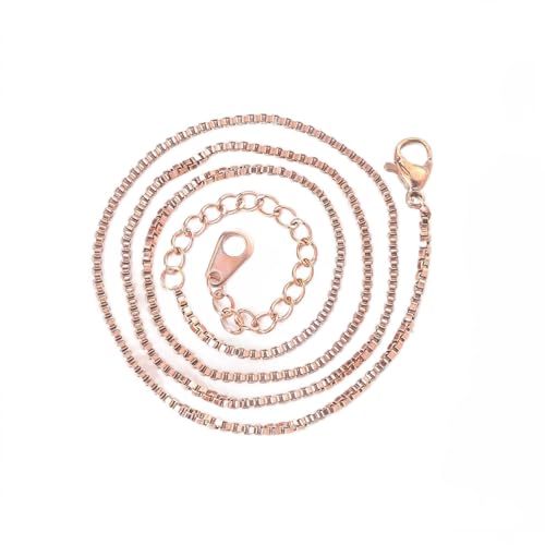 bicup Halskette Ketten Schmuck Herren Frauen Anhänger Necklace Halsketten Für Männer Frauen 1,5 Mm Minimalistische Halskette Rosegoldcolor von bicup