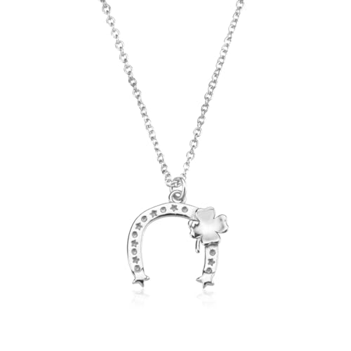 bicup Halskette Ketten Schmuck Herren Frauen Anhänger Necklace Mond Anhänger Lange Kette Halskette Hochzeit Silber von bicup