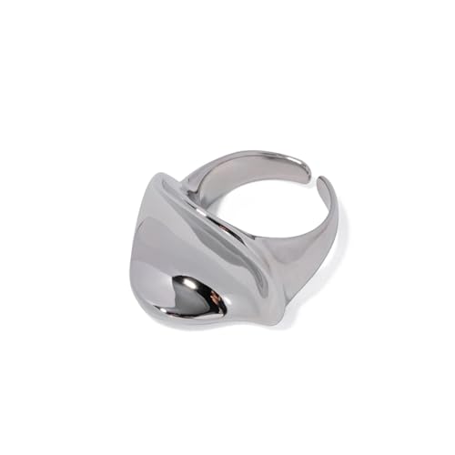 bicup Halskette Ketten Schmuck Herren Frauen Anhänger Necklace Offener Ring Geometrischer Finger Breiter Ring Für Damen von bicup