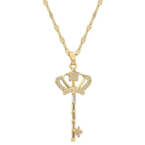 bicup Halskette Ketten Schmuck Herren Frauen Anhänger Necklace Schlüsselanhänger Halskette Für Frauen Mädchen Schlüsselbeinkette von bicup