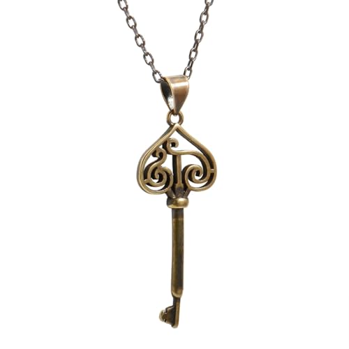 bicup Halskette Ketten Schmuck Herren Frauen Anhänger Necklace Schlüsselanhänger Halskette Für Frauen Retro Herzkette von bicup