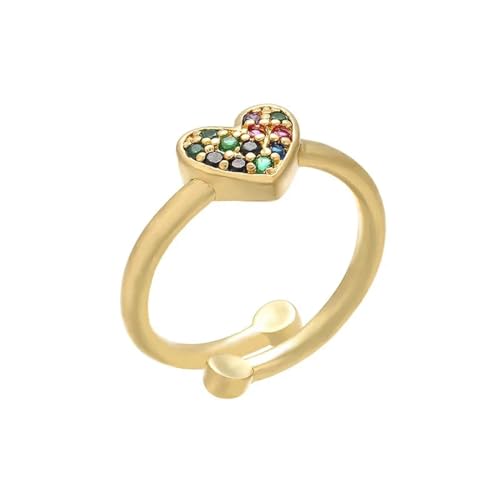 bicup Ring Ringe Damen Bijouterie Herren 19X21Mm Minimalist Herz Stern Finger Ring Afrauen Verlobung Ehering Ring Gold2 von bicup