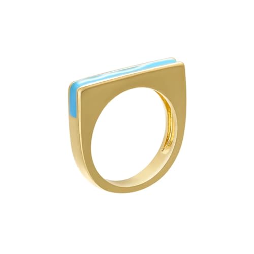 bicup Ring Ringe Damen Bijouterie Herren 21X22Mm Form Mann Frau Ring Blau von bicup