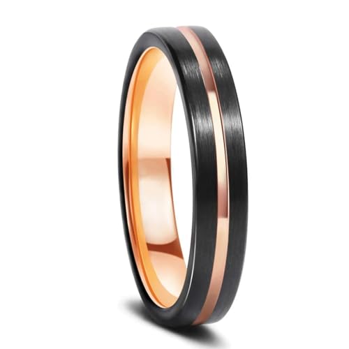 bicup Ring Ringe Damen Bijouterie Herren 4Mm Damen Ringe Männer Ringe Hochzeitsfeier Frauen 6 Rosegold von bicup