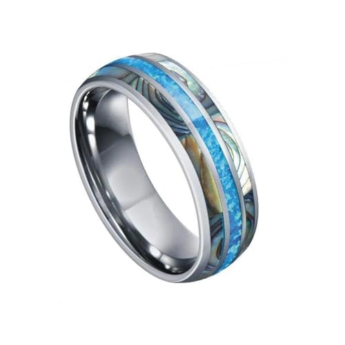 bicup Ring Ringe Damen Bijouterie Herren 8Mm Blaue Männer Ringe Muschel Ringe Eheringe Party Für Männer 11 A von bicup