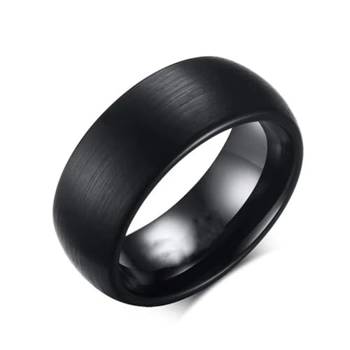 bicup Ring Ringe Damen Bijouterie Herren 8Mm Herrenring Einfacher Ehering Jubiläum Für Männer 10 Schwarz von bicup