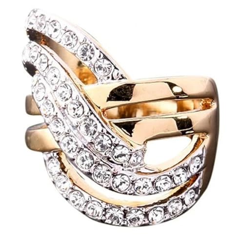 bicup Ring Ringe Damen Bijouterie Herren Damen Ring Finger Ring Hollow Out Accessoires Für Frauen Mädchen Fingerring 5 Gelb von bicup