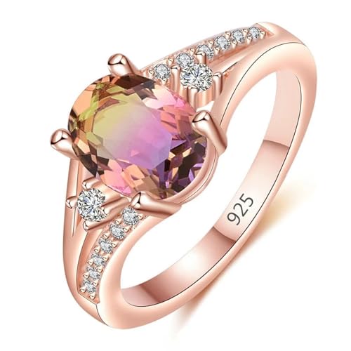 bicup Ring Ringe Damen Bijouterie Herren Damen Ringe Hochzeit Verlobungsringe Classic Girl 5 Pink von bicup