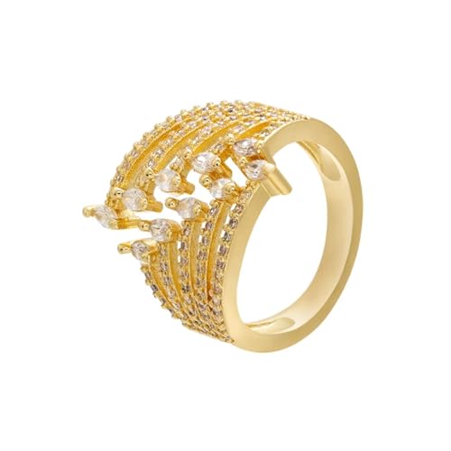 bicup Ring Ringe Damen Bijouterie Herren Damenringe Verstellbar Unisex-Ringe Für Damen Männer Ehering Goldfarben von bicup