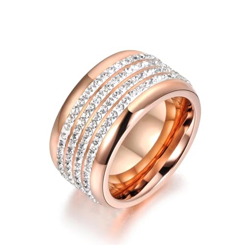 bicup Ring Ringe Damen Bijouterie Herren Eheringe Für Frauen Verlobungsring 8 Rosegold von bicup