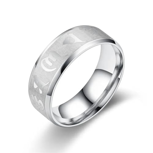 bicup Ring Ringe Damen Bijouterie Herren Einfacher Herrenring Ring Für Männer Hochzeit Verlobungsring Unisex 13 Silvercolor von bicup